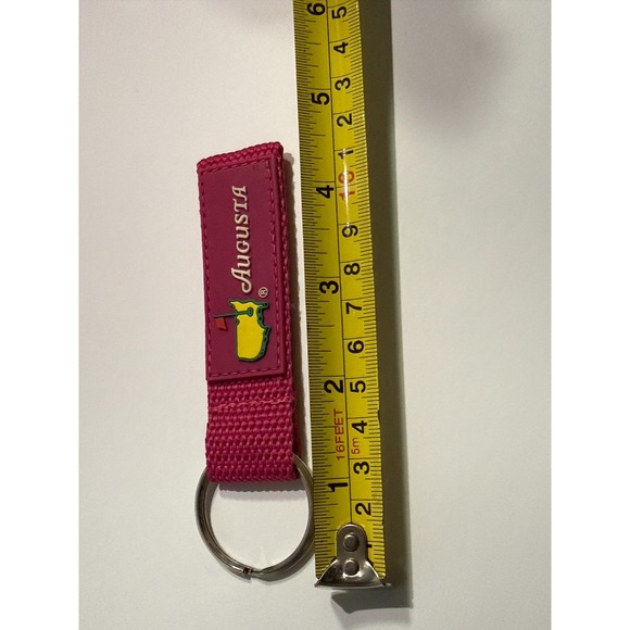VTG NWOT Authentic Masters Dark Pink Key Fob Augusta Golf Club Key Chain - Picture 6 of 6